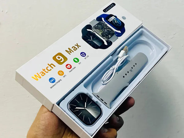 Watch 9 Max Smart Watch - Series 9 - Full Edge HD Display - Bluetooth Calling - Alwayz On Display Feature - Wireless Charging - Sports Functions